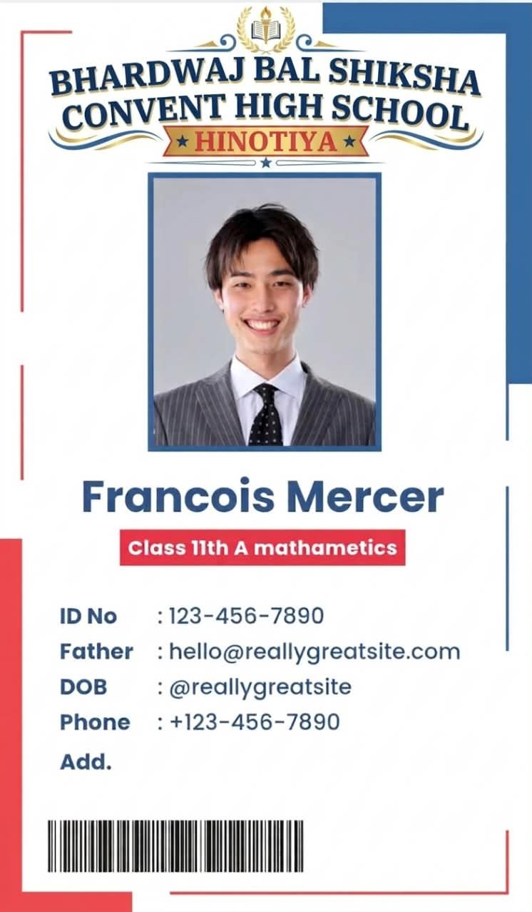 School ID card template - Payal Production